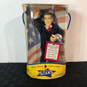 George W. Bush "World Stars" collectible action figure 3.5 in tall